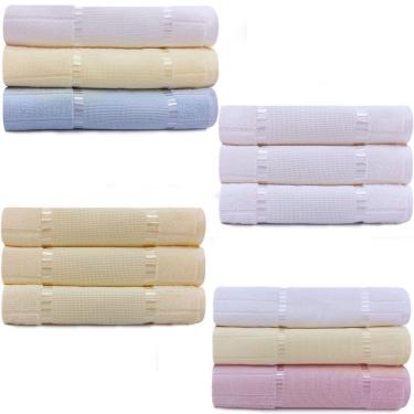 Imagem de Jogo De Toalha 3 Peças Rosto Aveludado Para Bordar - Bella Dohler - Emcompre