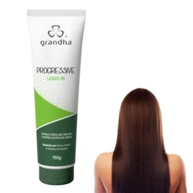 Imagem de Leave-in Progressive Grandha 150 g. Estimula o efeito liso nos fios . A dosagem extra de peptídeos de queratina com silicones de alto desempenho garante a reparação e integridade dos fios.