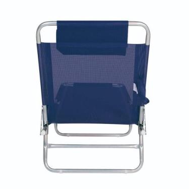 Imagem de Cadeira Espreguiçadeira Alumínio Azul Marinho Mor