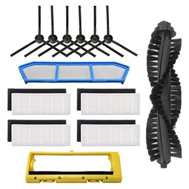 Imagem de gazechimp Filtros de substituição de escovas, escova principal, substituição de escova lateral para acessório de aspirador de pó robô ILIFE A4s