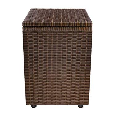 Imagem de Cesto de Roupa em Fita 40x40x57cm c/Rodas Argila