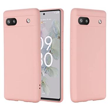 Imagem de YUNCHAO Caixa de telefone Para Google Pixel 6A Pure Color Liquid Silicone capa para celular