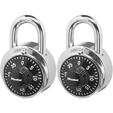 Imagem de Cadeado de combina o de cadeado Master Lock 1500D, 2 unidades, preto