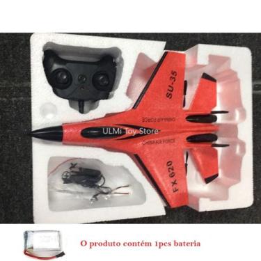 Avião Asas De Combate R/C Bateria Recarregável Unik