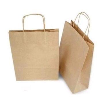 Imagem de Sacola Papel Kraft 24x31x10cm - Média - Pacote 10 Unidades