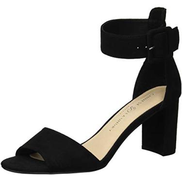 Imagem de Chinese Laundry Sandália feminina com salto Rumor, Camurça preta, 6.5