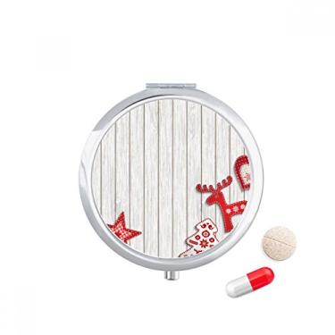 Imagem de Porta-comprimidos, porta-comprimidos, porta-comprimidos, porta-remédios Merry Christmas Red Moose Star