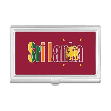Imagem de Porta-cartões de visita com nome da bandeira do país Srilanka