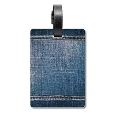Imagem de Jeans Jeans Forro de Caubói Têxtil Bolsa de Bagagem Etiqueta de Bagagem Etiqueta para Bagagem