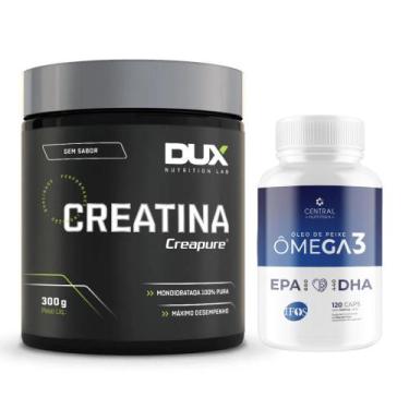 Imagem de Creatina 300G - Creapure - Dux Nutrition + Ômega 3 - 120 Caps - Centra
