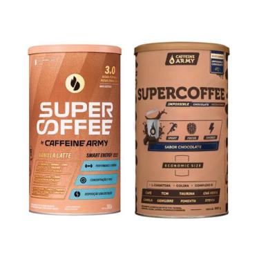 Imagem de Kit 2X Supercoffee 380G Chocolate E Vanilla Latte Caffeine Army