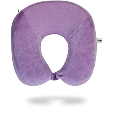 Imagem de Travesseiro de pescoço para viagem Nasa Voyage Premium Anatômico Lilás Nap