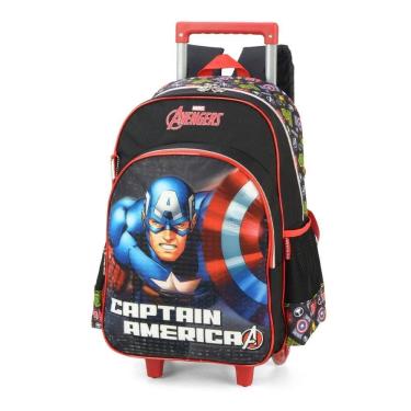 Imagem de Mochila com Rodas Capitão América Maxlog