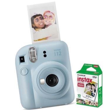 Imagem de Câmera Instax Mini 12 + Filme De 10 Poses - Azul Candy