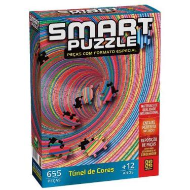 Imagem de Quebra-Cabeça Smart Puzzle - Túnel De Cores 655 Peças - Grow