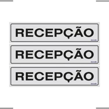 Imagem de Combo 3 Placas De Sinalização Recepção 30x7 Ekomunike - B-503 F9e