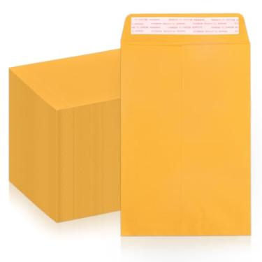 Imagem de Envelopes 6x9 Selagem Automática 250 Pçs, Goefun Envelopes de Catálogo Kraft Marrom Pequeno, Envelopes Manilla 15 x 23 cm para envio - Papel pesado de 16 kg