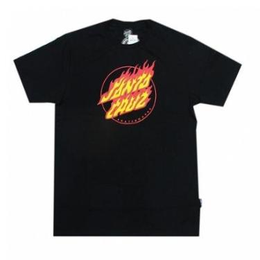 Imagem de Camiseta Santa Cruz Flaming Dot Front Masculina-Masculino