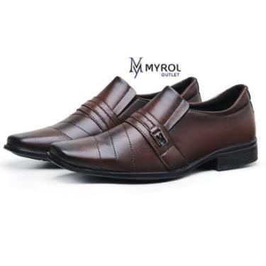 Imagem de Sapato Masculino Myrol Outlet Social Clássico Café Com Fivela-Masculino
