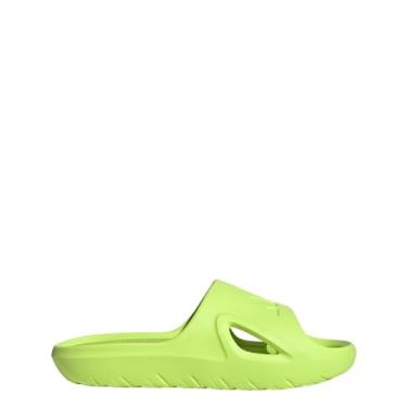 Imagem de adidas Sandália Adicane Slide unissex para adultos, Pulse Lime/Pulse Lime/Pulse Lime, 10