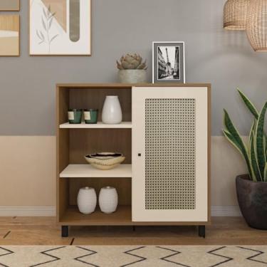 Imagem de Buffet 1 Porta 3 Nichos Memphis Cinamomo/Off White