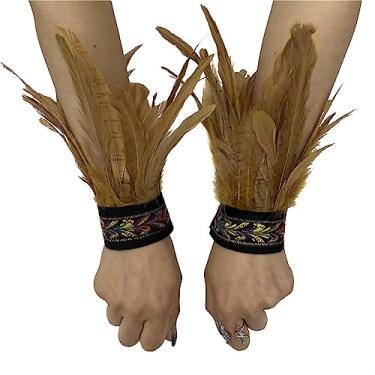 Imagem de Pulseiras de penas, 1 par de algemas de pulso de penas, pulseiras de tapa de penas, decoração de pulseira, fantasia, festa à fantasia/423