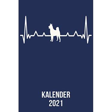 Imagem de Kalender 2021: DIN A5 Kalender von 01/2021-12/2021 1 Tag = 1 Seite mit großem Tageskalender und großartiger Übersicht. Monatsübersicht, ... / Hund Hundemama heartbeat herzschlag