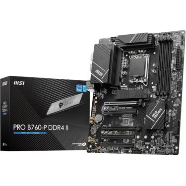 Imagem de MSI MB Intel PRO B760-P DDR4 II - Placa-mãe ATX, 4x DDR4, 128GB, 1x HDMI, 1x DisplayPort, 2x M.2, Intel B760, LGA 1700
