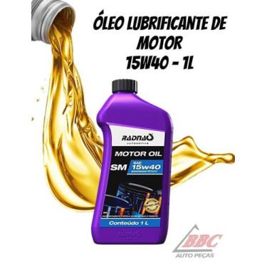 Imagem de Óleo lubrificante de motor para carros 15w40 RADNAQ Semissintético SAE