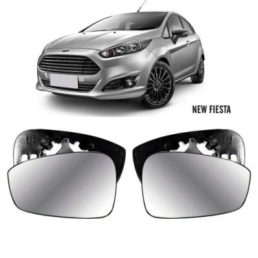 Imagem de Par Lente Retrovisor Ford New Fiesta 2013 a 2019 Dir / Esq - Evo-X Ret