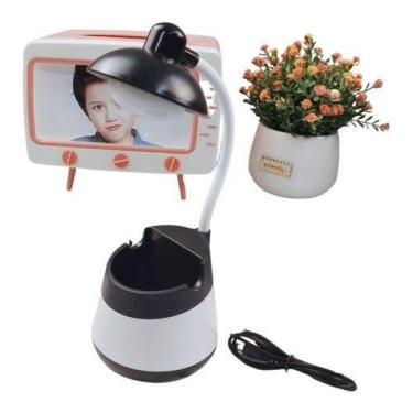 Imagem de Luminaria Led Recarregável Escritorio Porta Caneta Celular! - Sou Mais