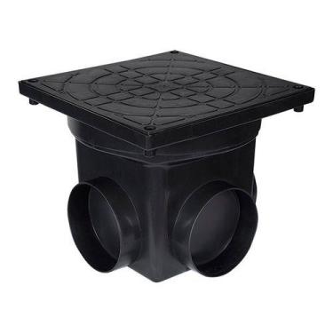 Imagem de Kit 5 Caixa De Passagem E Inspeção De Esgoto Preta Metasul