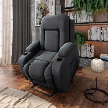 Imagem de Poltrona do Papai Reclinável Sala de Cinema Crihs Elétrica Lift Elevaç