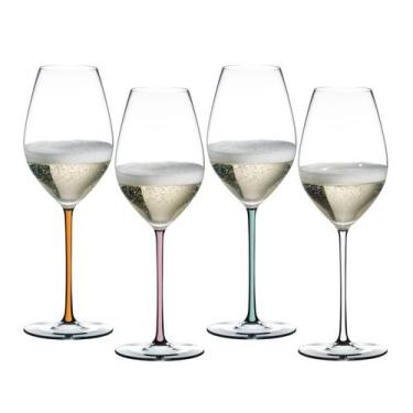 Imagem de Kit 4 Taças de Champagne Fatto a Mano Haste Colorida Riedel