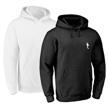 Imagem de Kit 2 Moletom Masculino Bolso Canguru Casual Capuz Conforto - Polo Blu