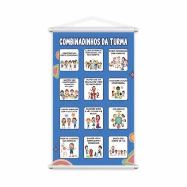 Imagem de Banner Combinadinhos Da Turma Pedagógico Escolar 60X40Cm - Plimshop