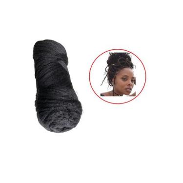Imagem de Cabelo Jumbo Fio Panamá Preto Tranças Braid E Dreads 20pcts - Mor