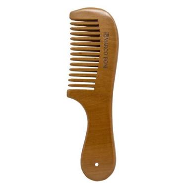 Imagem de Pente De Madeira Dentes Médios Wood Line Premium Marco Boni, Bege