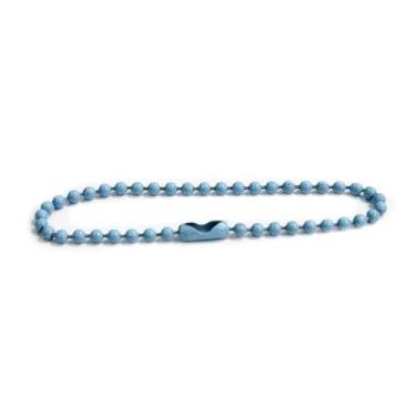 Imagem de 50 Unidades Corrente De Bolinha Azul Bebe Para Chaveiro Tamanho 12cm +
