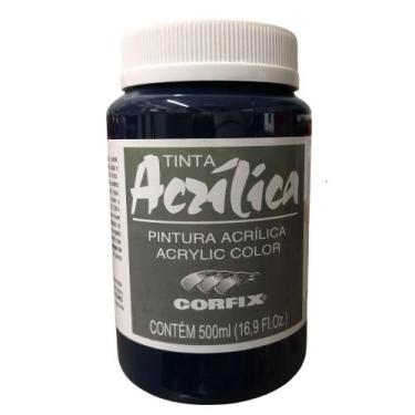 Imagem de Tinta Acrílica Corfix Para Telas 500ml G1 Escolha a Cor , AZUL TURQUES