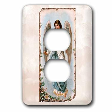 Imagem de 3dRose lsp_54023_6 Anjo Roupado Amarelo e Azul, Alter Peça, Capa de Saída de Nuvem Creme