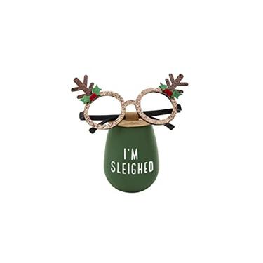 Imagem de Mud Pie, Conjunto de taças de vinho de silicone para adultos, trenó, divertido, 473 ml, óculos de sol 11,5 cm x 8,9 cm