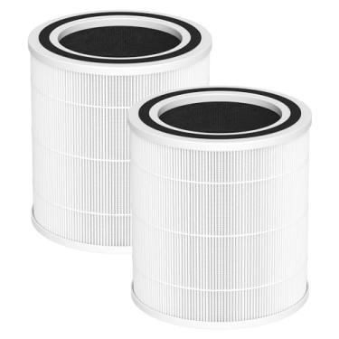 Imagem de isinlive Filtro de Substituição de Purificadores de Ar Ac400 de 2 Pacotes para Purificador de Ar Purivortex Ac400, Tecnologia 3 em 1 H13 True Hepa de Alta Eficiência, Branco