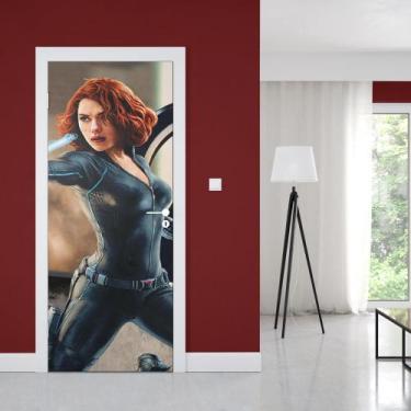 Imagem de Adesivo de Porta Viúva Negra 01 - Império da Impressão, M - 80cm X 210