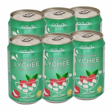 Imagem de Suco De Lichia Com Nata De Coco 315ml (Kit com 6) Chinchin - Chin Chin