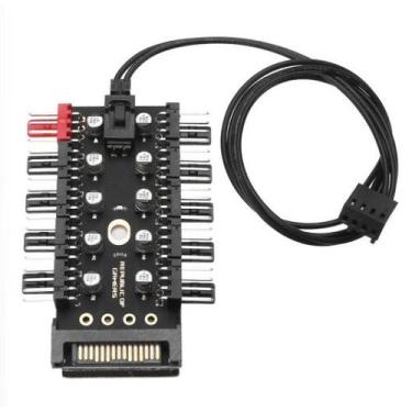 Imagem de 1pc 1 a 10 4pin hub para ventiladores de refrigeração 12v - SNSIMPORTS
