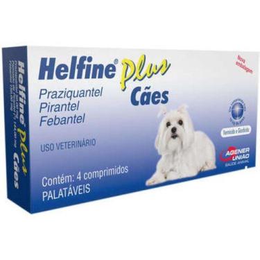 Imagem de Vermifugo Para Caes Helfine Plus 4 Comprimidos Agener