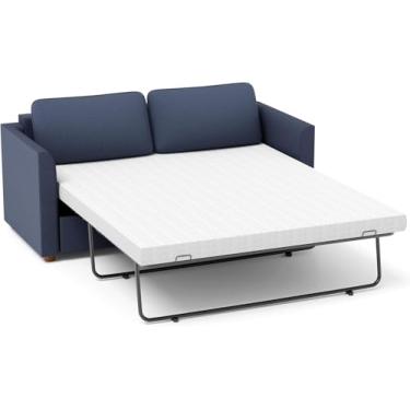 Imagem de wilzealan Colchão de Espuma Viscoelástica de 10 cm para Sofá-Cama e Sofá-Cama, Tamanho Casal, Certificado CertiPUR-US, Capa Lavável