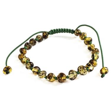 Imagem de Pulseira e Tornozeleira Regulável (15cm) Âmbar Báltico Verde Escuro Po