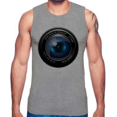 Imagem de Regata Lente Câmera - Foca na Moda, Cinza, P